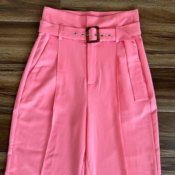 NWT Venus Straight Leg Belted Trousers in Pink, 2 - Picture 3 of 13
